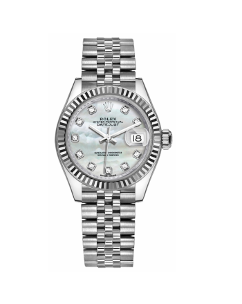 Lady-Datejust Mother of Pearl Diamond Dial Watch 28mm