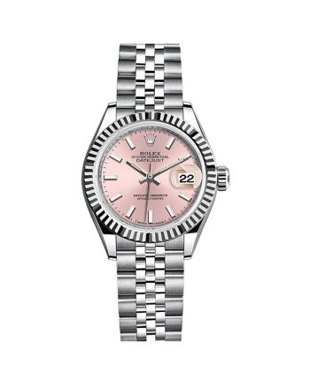 Lady-Datejust Pink Diamond Dial Jubilee Bracelet Watch 28mm
